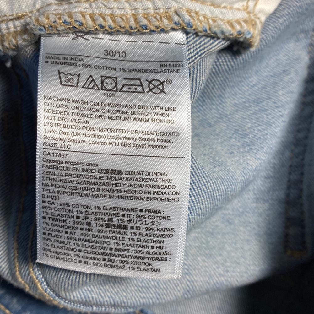 Banana Republic size 30 / 10 girlfriend patch jeans indigo wash - Picture 6 of 7